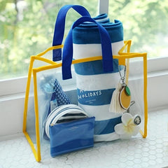 PVC Transparent Handbag Clothing Storage Beach Travel Tote Bag