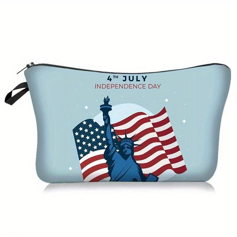 American Independence Cosmetics Bag Portable Travel Toiletry Clutch Storage