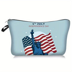 American Independence Cosmetics Bag Portable Travel Toiletry Clutch Storage