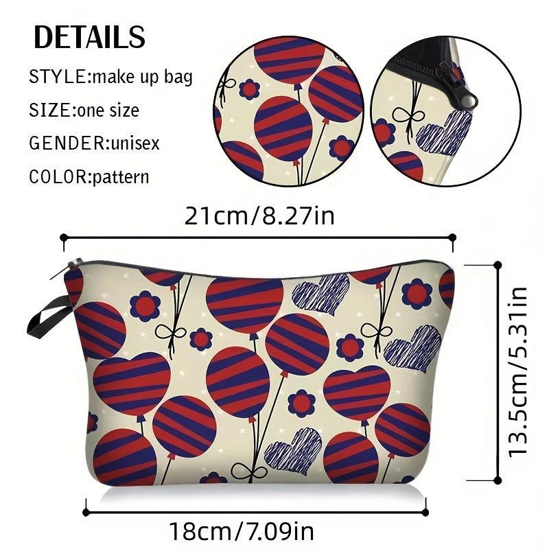 American Independence Cosmetics Bag Portable Travel Toiletry Clutch Storage