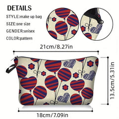 American Independence Cosmetics Bag Portable Travel Toiletry Clutch Storage