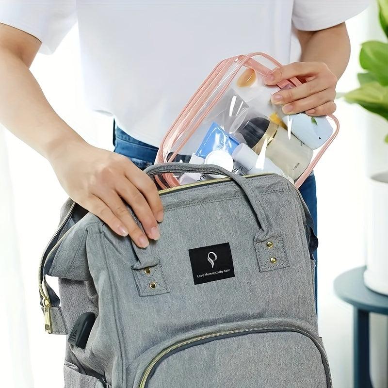 Outdoor PVC Cosmetic Bag Transparent Toiletry Waterproof Travel Storage