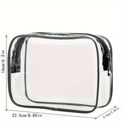 Outdoor PVC Cosmetic Bag Transparent Toiletry Waterproof Travel Storage