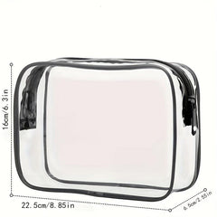 Outdoor PVC Cosmetic Bag Transparent Toiletry Waterproof Travel Storage