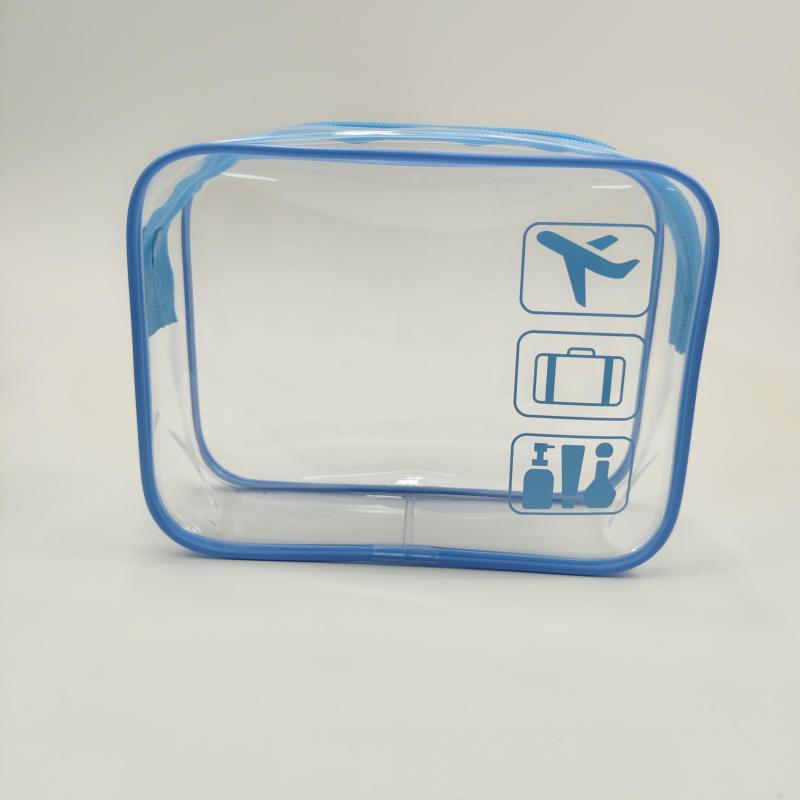 Clear Travel Zipper Toiletry Bag Cosmetic Pouch Storage Bag