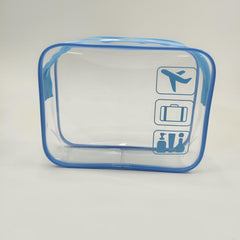 Clear Travel Zipper Toiletry Bag Cosmetic Pouch Storage Bag
