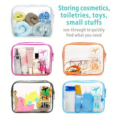 Clear Travel Zipper Toiletry Bag Cosmetic Pouch Storage Bag