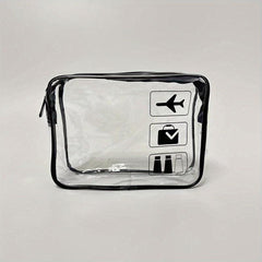 Clear Travel Zipper Toiletry Bag Cosmetic Pouch Storage Bag