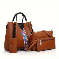 4-Piece Classic Bag Sets in Lightweight Solid Design