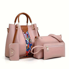 4-Piece Classic Bag Sets in Lightweight Solid Design