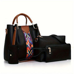 4-Piece Classic Bag Sets in Lightweight Solid Design