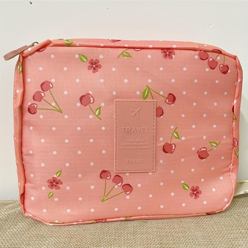 Portable Flower Cosmetics Bag Travel Toiletry Bag Waterproof