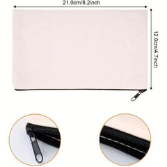 5pcs Canvas Zipper Pouch Wallet For Crafts DIY Pattern Bag Coin Purse
