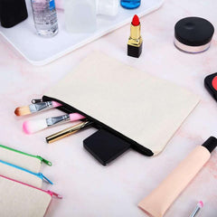 5pcs Canvas Zipper Pouch Wallet For Crafts DIY Pattern Bag Coin Purse