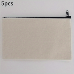 5pcs Canvas Zipper Pouch Wallet For Crafts DIY Pattern Bag Coin Purse