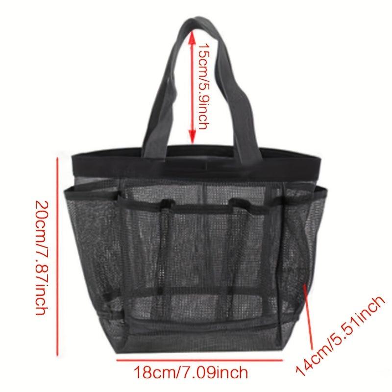 Transparent Portable Mesh Beach Bag for Swimming Traveling Bath Storage Bag