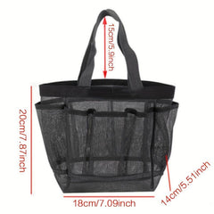 Transparent Portable Mesh Beach Bag for Swimming Traveling Bath Storage Bag