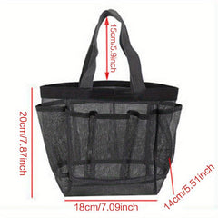 Transparent Portable Mesh Beach Bag for Swimming Traveling Bath Storage Bag