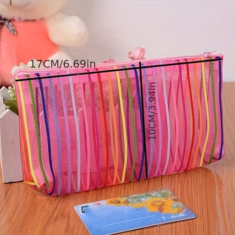 Mesh Cosmetic Bag Durable Holds Lipstick Makeup Perfume Toiletries
