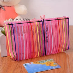 Mesh Cosmetic Bag Durable Holds Lipstick Makeup Perfume Toiletries