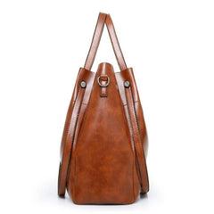 4pcs Retro Tote Bag Set PU Leather Handbag Crossbody Clutch Purse Card Holder