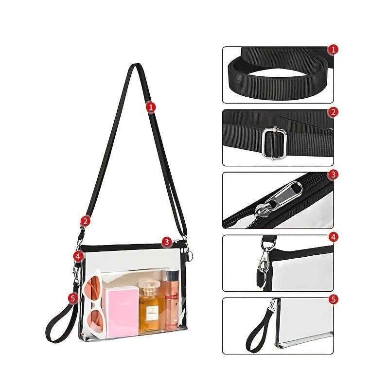 Transparent PVC Crossbody Bag Waterproof Coin Purse Wash Bag