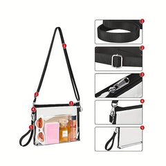 Transparent PVC Crossbody Bag Waterproof Coin Purse Wash Bag