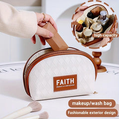Portable Travel Cosmetic Bag with Handbag for Daily Use