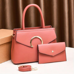 2Pcs Women's Handbags Set Satchel Bag Crossbody with Coin Purse