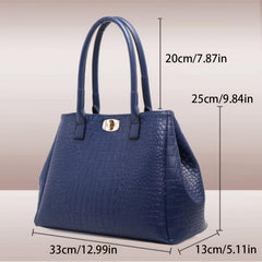 5pcs Crocodile Pattern Tote Bag Set Women's Vegan Leather Handbag