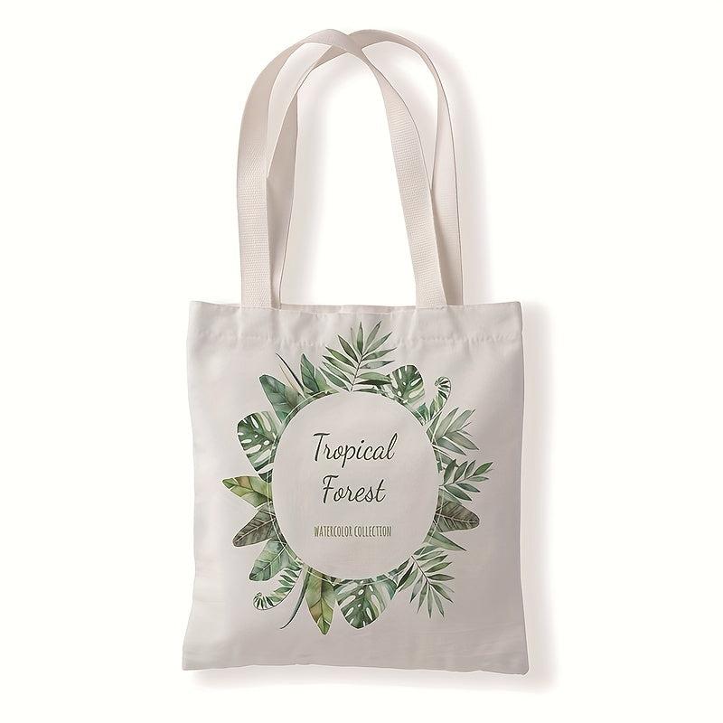 Leaf Canvas Tote Bag Shoulder Travel Shopping Handbag