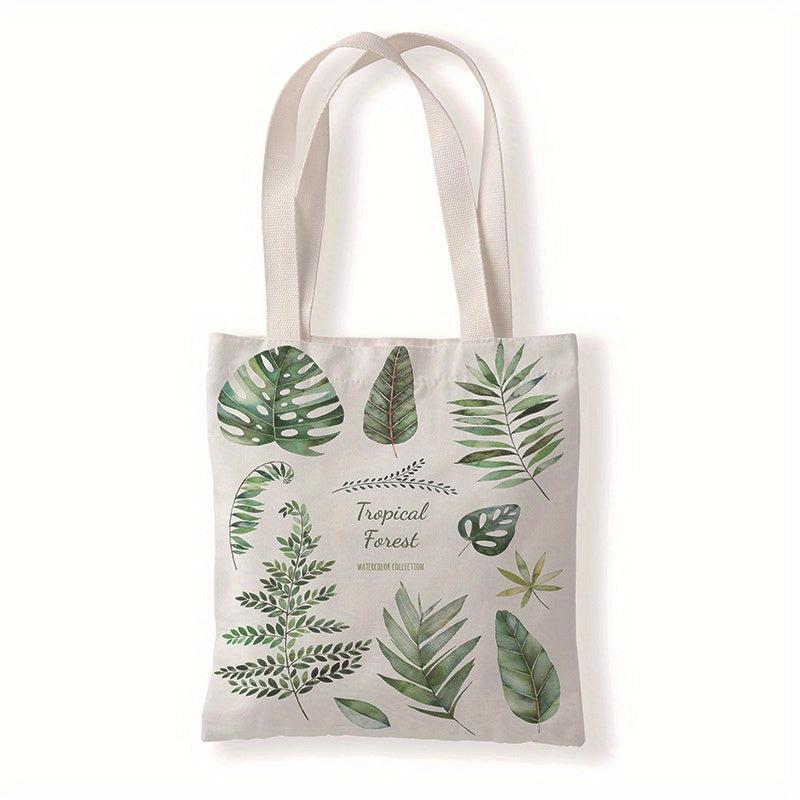 Leaf Canvas Tote Bag Shoulder Travel Shopping Handbag