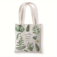 Leaf Canvas Tote Bag Shoulder Travel Shopping Handbag