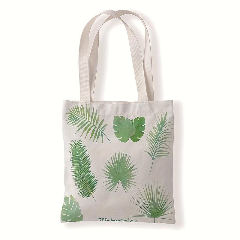 Leaf Canvas Tote Bag Shoulder Travel Shopping Handbag