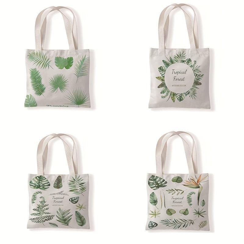 Leaf Canvas Tote Bag Shoulder Travel Shopping Handbag