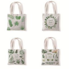 Leaf Canvas Tote Bag Shoulder Travel Shopping Handbag