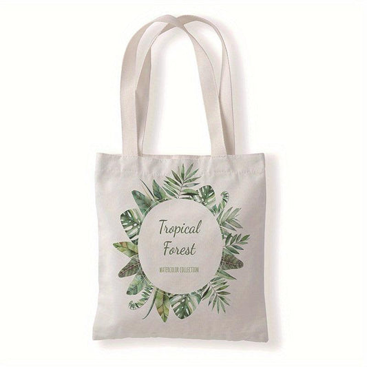 Leaf Canvas Tote Bag Shoulder Travel Shopping Handbag