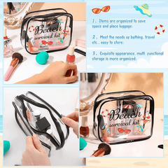Transparent Cosmetics Bag Cartoon Toiletry Bag Storage Bag