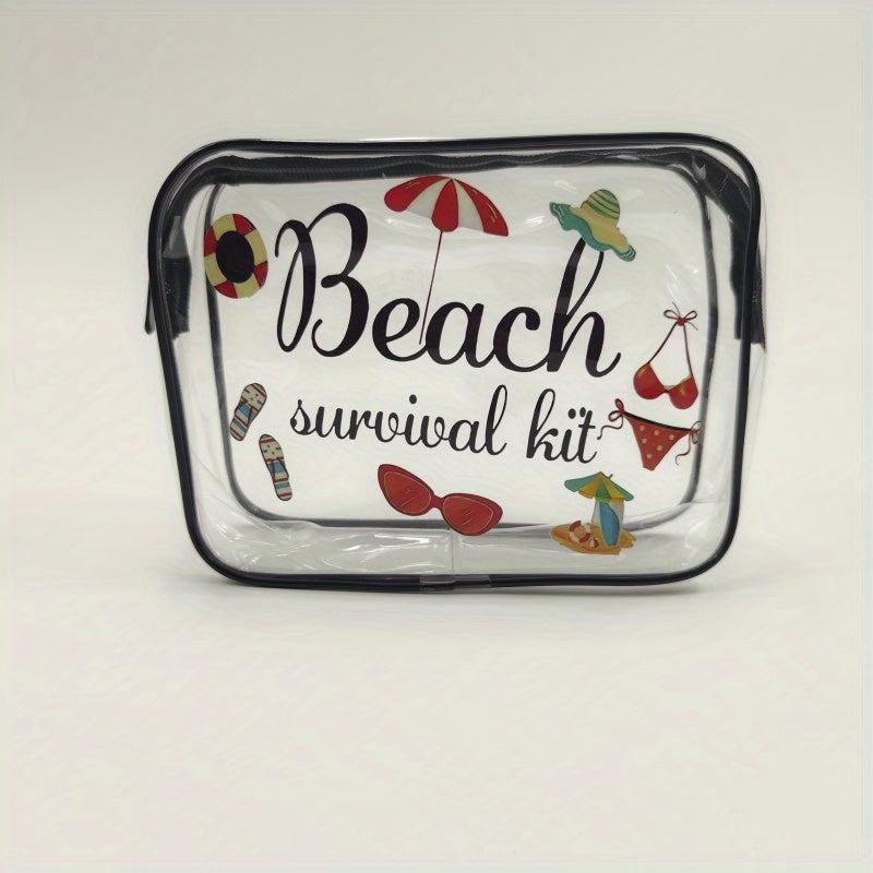 Transparent Cosmetics Bag Cartoon Toiletry Bag Storage Bag