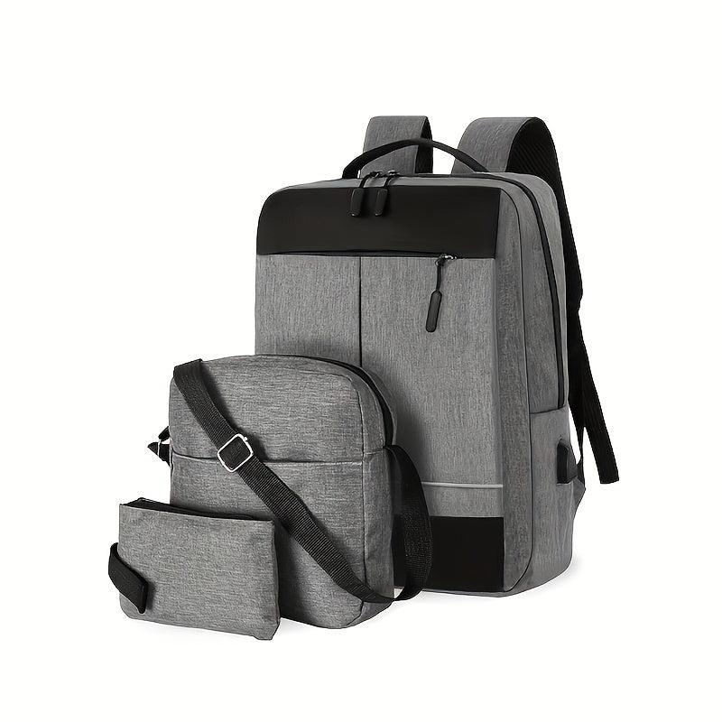 3PCS Heavy Duty Backpack Set for Laptop School Bookbag