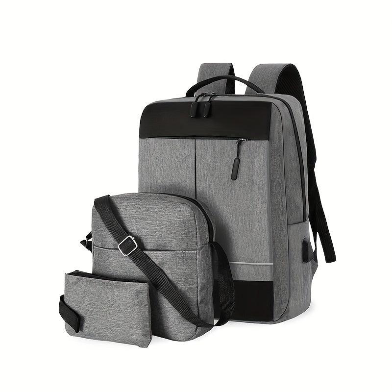 3PCS Heavy Duty Backpack Set for Laptop School Bookbag