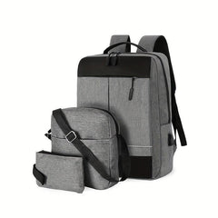 3PCS Heavy Duty Backpack Set for Laptop School Bookbag