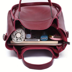 3 Pcs Classic Bag Set Tote Shoulder Credit Card Case