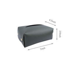 Tissue Box Holder with Napkins Storage Pouch