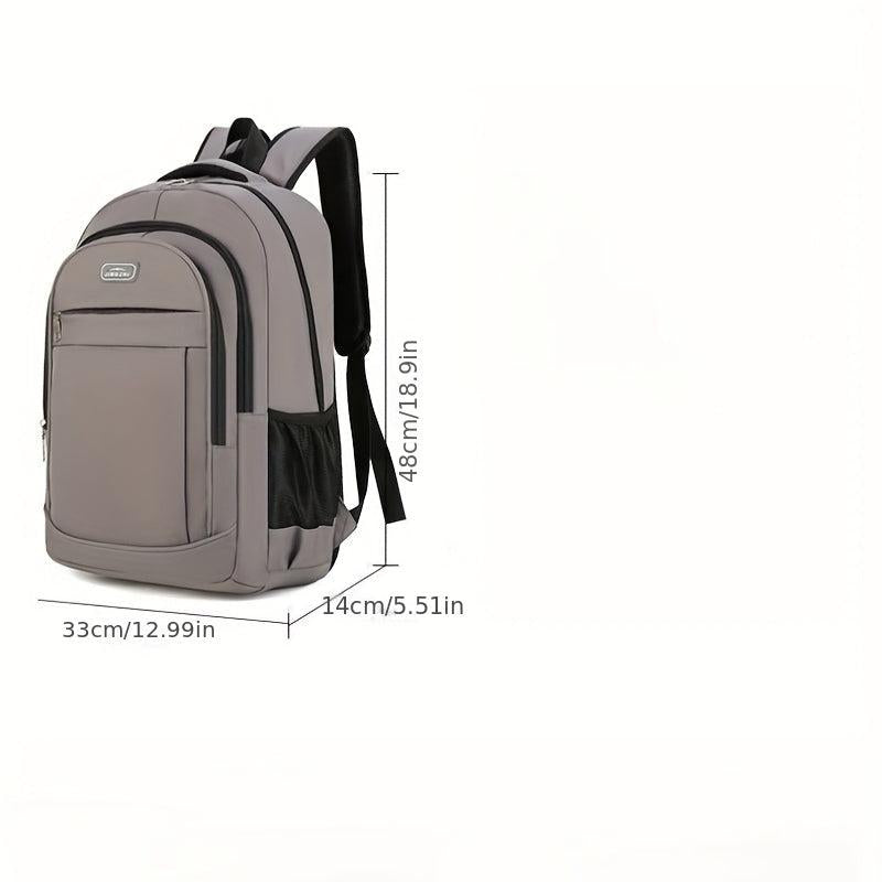 Minimalist Preppy School Bag Large Capacity Zipper Travel Daypack