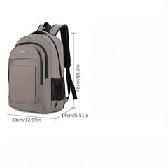 Minimalist Preppy School Bag Large Capacity Zipper Travel Daypack
