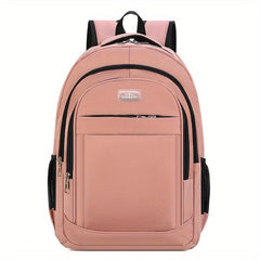 Minimalist Preppy School Bag Large Capacity Zipper Travel Daypack