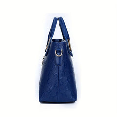 Embossed Tote Bag Set Women's Handbag With Crossbody Bag