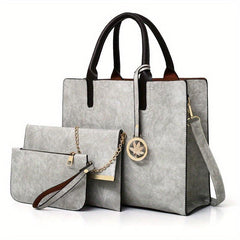 Women's Classic Tote Bag Sets Work Solid Bags