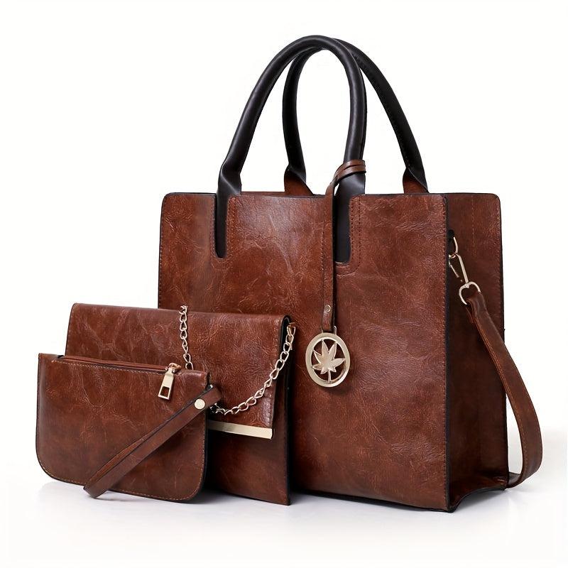 Women's Classic Tote Bag Sets Work Solid Bags